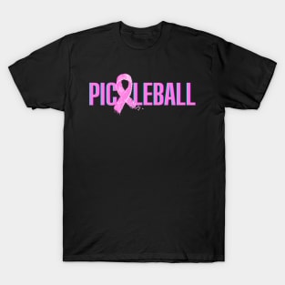 Pink Pickleball Ribbon by Pickleball ARTwear T-Shirt